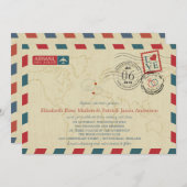 イギリス（英国）イングランド / ポルトガル 航空郵便 | 結婚式 招待状 (正面/裏面)