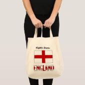 イギリス 英語 国旗 黒 カスタマイズ トートバッグ (正面(商品))