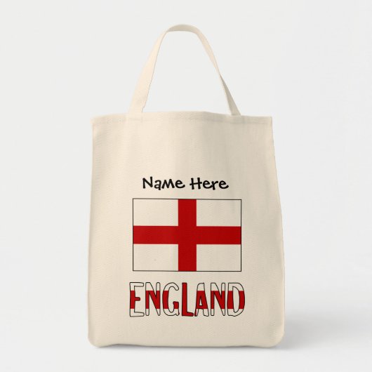 イギリス 英語 国旗 黒 カスタマイズ トートバッグ (正面)