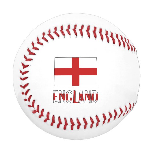 イギリス 英語 国旗 黒 カスタマイズ 野球ボール (正面左)