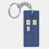 イギリス - 青い警察の公衆電話ボックス1 キーホルダー (正面左)