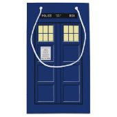 イギリス-青い警察公共呼出し箱1 スモールペーパーバッグ (裏面)