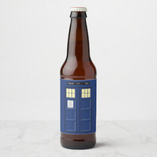 イギリス-青い警察公共呼出し箱1 ビールラベル