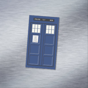 イギリス-青い警察公共呼出し箱1 マグネット名刺