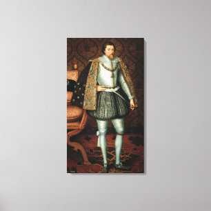イギリス(1566-1625年)のジェームスI王(キャンバスの油 キャンバスプリント