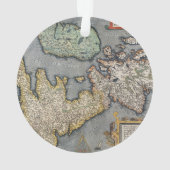 イギリス| 1587年の地図 オーナメント (裏面)