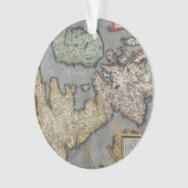 イギリス| 1587年の地図 オーナメント (正面)