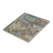 イギリス| 1587年の地図 タイル (側面)