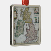 イギリス| 1631年の地図 メタルオーナメント (右)