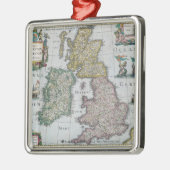 イギリス| 1631年の地図 メタルオーナメント (左)
