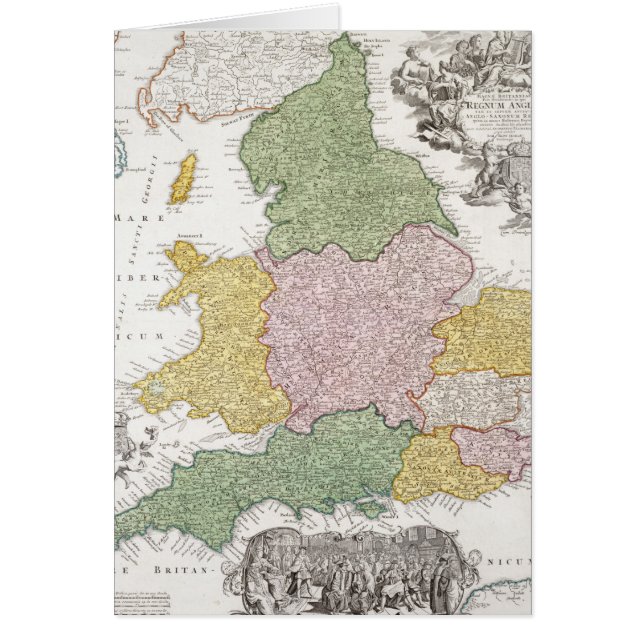イギリス| 1760年の地図 (正面)
