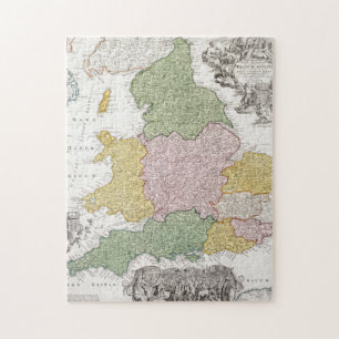 イギリス 1760年の地図 ジグソーパズル