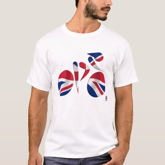 イギリス- GBのサイクリング Tシャツ (正面)