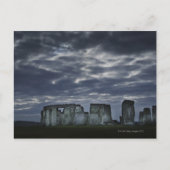 イギリス、Stonehenge、夜明けに景色の眺め ポストカード (正面)