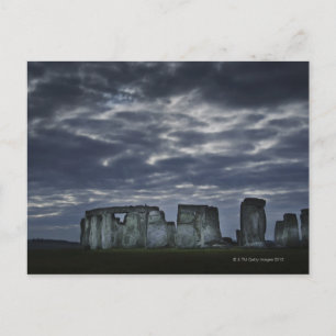 イギリス、Stonehenge、夜明けに景色の眺め ポストカード