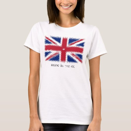 イギリス- Tシャツでなされるイギリスの旗 Tシャツ (正面)