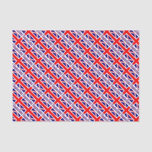 イギリス UK 旗 タイル 薄葉紙 (正面)