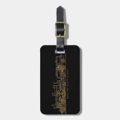 イギリスGWRの蒸気の列車、"女王"、黒い3041 ラゲッジタグ (正面縦)