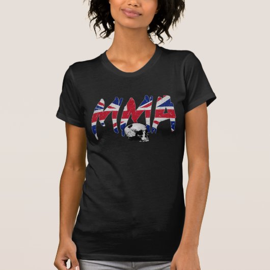 イギリスMMAのスカルの女性Tシャツ Tシャツ (正面)