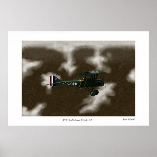 イギリスSe5A戦闘機World War One ポスター (正面)