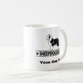 イギリユーモアのあるスの牧羊犬 コーヒーマグカップ (正面右)