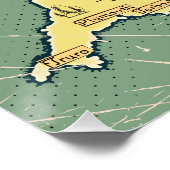 イギリ図解入りの、写真付きのスの旅行地図 ポスター (コーナー)