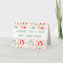 イギーメリークリスマスイタリアングレイハウンド カード