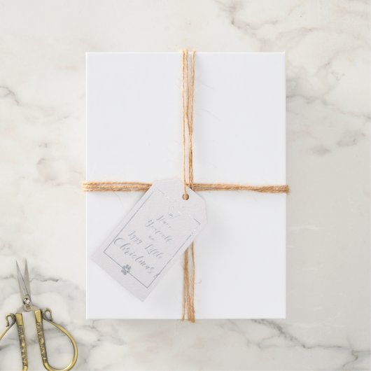 イギー小さなクリスマスかわいいおもしろいグレイハウンドエレガント ギフトタグ (麻糸付属)