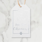 イギー小さなクリスマスかわいいおもしろいグレイハウンドエレガント ギフトタグ (正面)