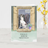 『イギ恋しく思リスの猟犬』 カード (黄色い花)