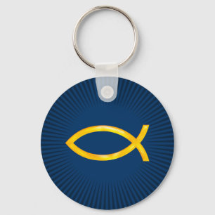 イクサス – クリスチャンの魚のシンボル キーホルダー