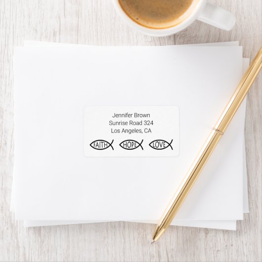 イクサス – クリスチャンの魚のシンボル ラベル (インサイチュ)