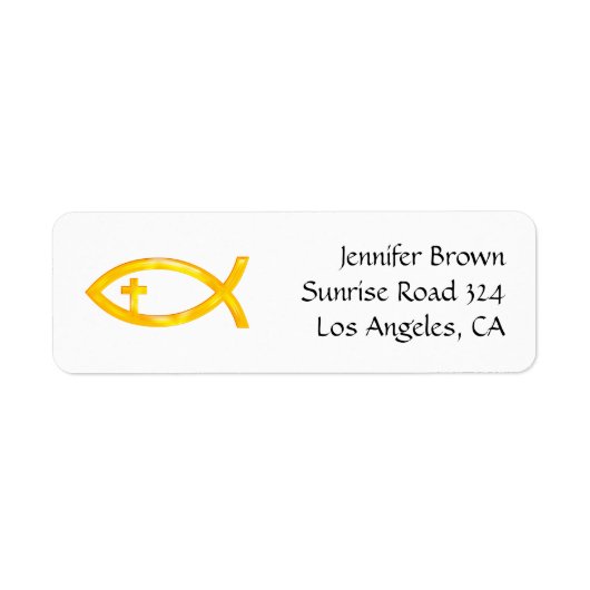 イクサス |クリスチャンの魚のシンボル ラベル (正面)