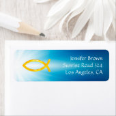 イクサス – クリスチャンの魚のシンボル – 住所 シール (インサイチュ)