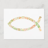 イクサス – クリスチャンの魚のシンボル – 信仰 ポストカード (正面)