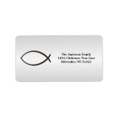 イクシーズイエスキースフィッシュクリスチャンのシンボル ラベル (正面)