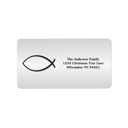 イクシーズイエスキースフィッシュクリスチャンのシンボル ラベル (正面)