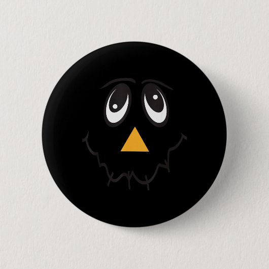イクラウの顔 笑顔 楽しい感謝祭 ハロウィン 缶バッジ (正面)