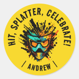 イクールロモダンーパントボール誕生日パーティー ラウンドシール