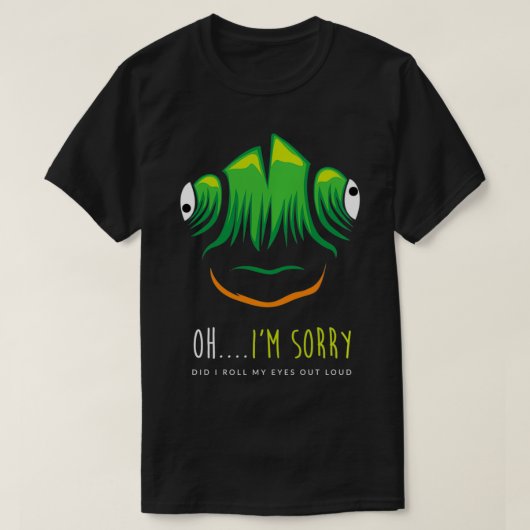 イグおもしろいアナごめん転がて目が大きかった Tシャツ (デザイン正面)
