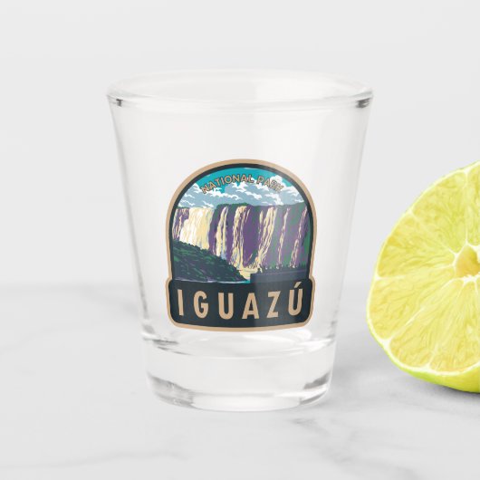イグアス国立公園アルゼンチントラベルアートヴィンテージ ショットグラス (正面)
