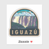 イグアス国立公園アルゼンチントラベルアートヴィンテージ シール (シート)