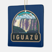 イグアス国立公園アルゼンチントラベルアートヴィンテージ セラミックオーナメント (左)