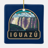 イグアス国立公園アルゼンチントラベルアートヴィンテージ セラミックオーナメント (裏面)