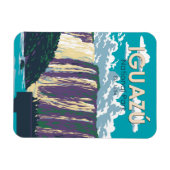 イグアス国立公園アルゼンチントラベルアートヴィンテージ マグネット (横)