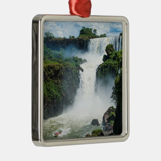 イグアス滝がジャングルに囲まれる メタルオーナメント (右)