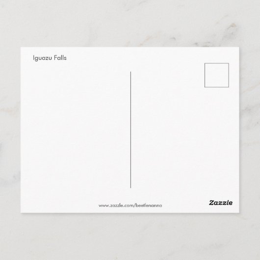 イグアス滝のポストカード ポストカード (裏面)