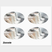 イグアス滝ズブラジルル 楕円形シール (シート)