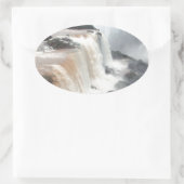 イグアス滝ズブラジルル 楕円形シール (バッグ)