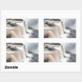 イグアス滝ズブラジルル 長方形シール (シート)